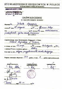 Zaświadczenie o ukończeniu kursu